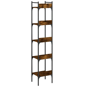 Libreria 5 Ripiani Rovere Fumo 35x30x174cm Legno Multistrato