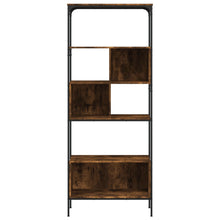 Indlæs billede til gallerivisning Libreria 5 Ripiani Rovere Fumo 76x33x188,5 cm Legno Multistrato