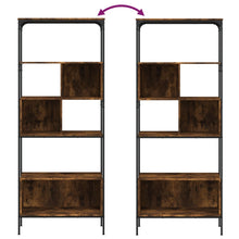 Indlæs billede til gallerivisning Libreria 5 Ripiani Rovere Fumo 76x33x188,5 cm Legno Multistrato