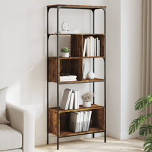 Indlæs billede til gallerivisning Libreria 5 Ripiani Rovere Fumo 76x33x188,5 cm Legno Multistrato