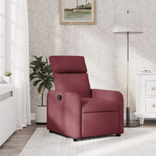 Load image into Gallery viewer, Poltrona Reclinabile in Tessuto Rosso Vino