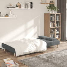 Indlæs billede til gallerivisning Divano Trasformabile in  Letto con 2 Cuscini Grigio Scuro in Tessuto