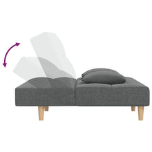 Indlæs billede til gallerivisning Divano Trasformabile in  Letto con 2 Cuscini Grigio Scuro in Tessuto