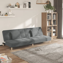 Indlæs billede til gallerivisning Divano Trasformabile in  Letto con 2 Cuscini Grigio Scuro in Tessuto