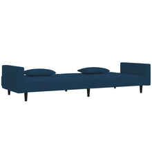 Carica l&#39;immagine nel visualizzatore di Gallery, Divano Trasformabile in Letto Blu in Velluto