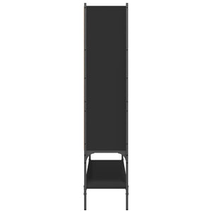 Libreria Nera 102x30x141,5 cm in Legno Multistrato